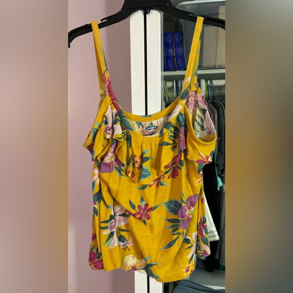 Old Navy Tops - 3/$15- Xl old navy yellow tropical flower print tank top